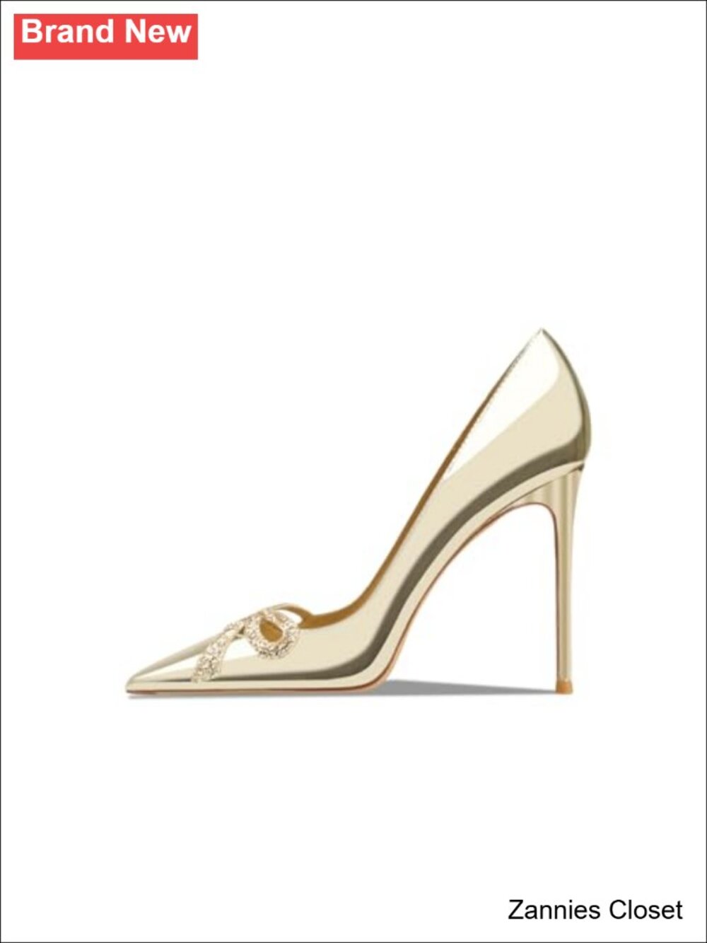 ✨ Butterfly Sequin High Heel Pumps Pointed Toe Stiletto Faux Leather Party